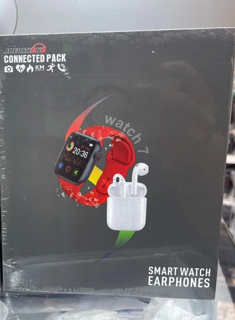 Smart Watch + Extra Strap + Wireless Earphones