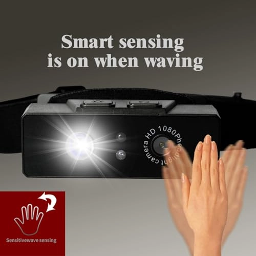Headlamp Wearable Camera - 1080P 1800mAh 45° Angle Adjustment