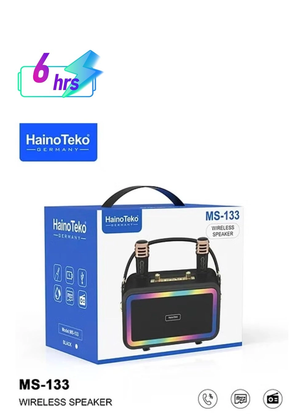 Haino Teko MS133 - Portable Bluetooth 2 Wireless Mics
