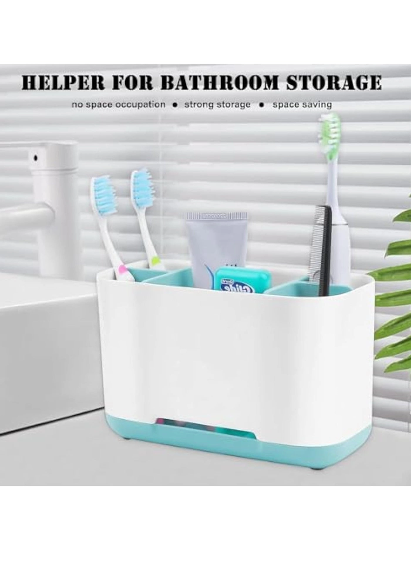 Toothbrush and Toothpaste Holder - Countertop 6 slots