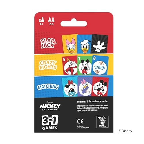 Mickey Card Games - 3-in-1 + Pixar Card Games - 3-in-1 + Disney Pixar Forks - Plays Like Spoons