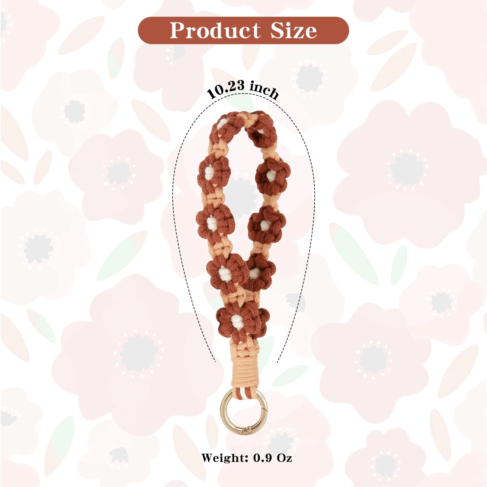 Boho Macrame Keychain - Car