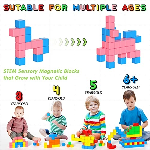 Apluses Magnetic Building Blocks - 3 years+ 42 pieces