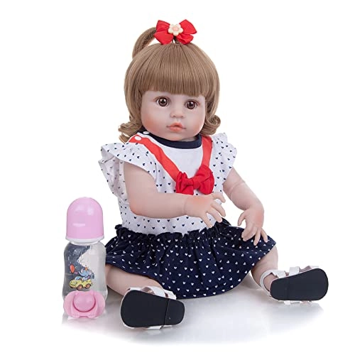 Reborn Baby Doll - 19 Inch Vinyl Yellow Dress Ages 3+