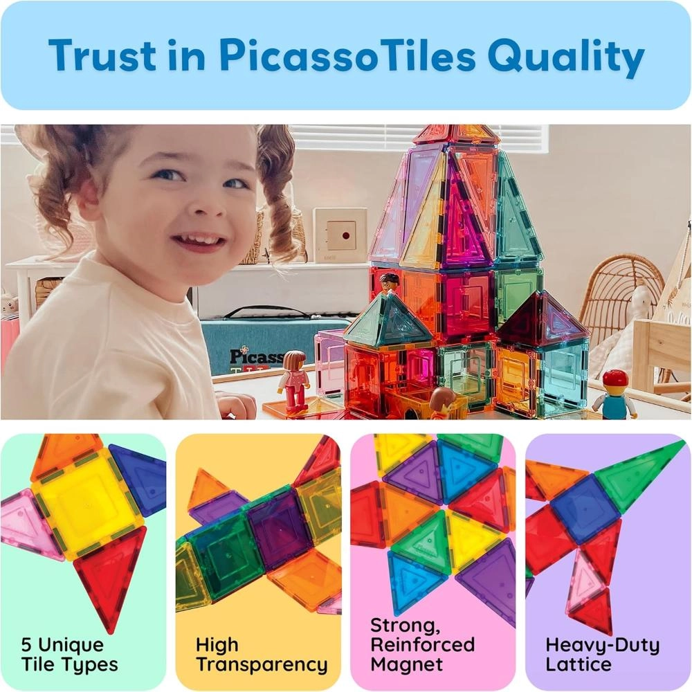 Magnetic Tiles - 60 pcs