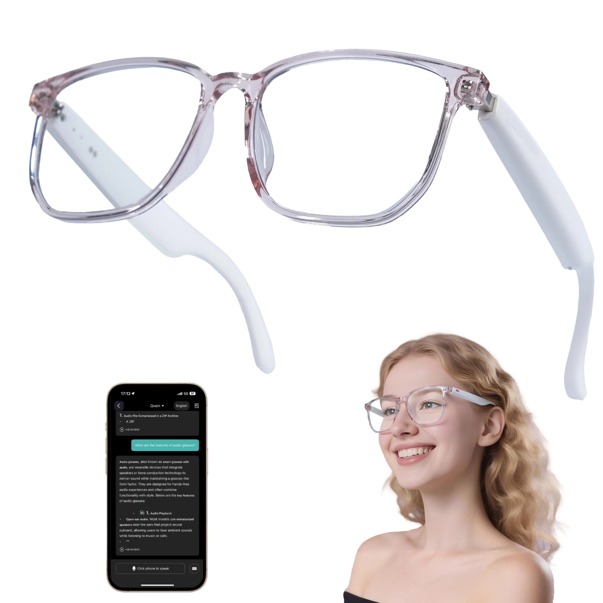 G3A - AI Smart Glasses 140+ Languages Bluetooth