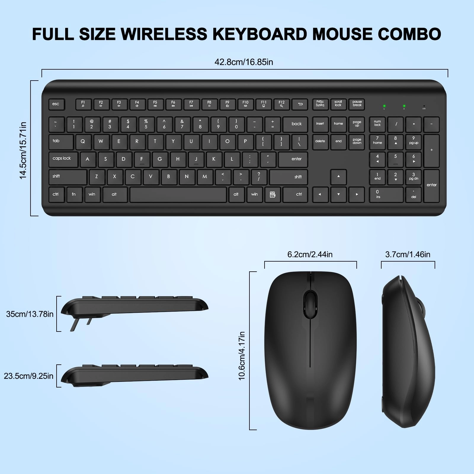 Keyboard and Mouse Combo - QWERTY Wireless