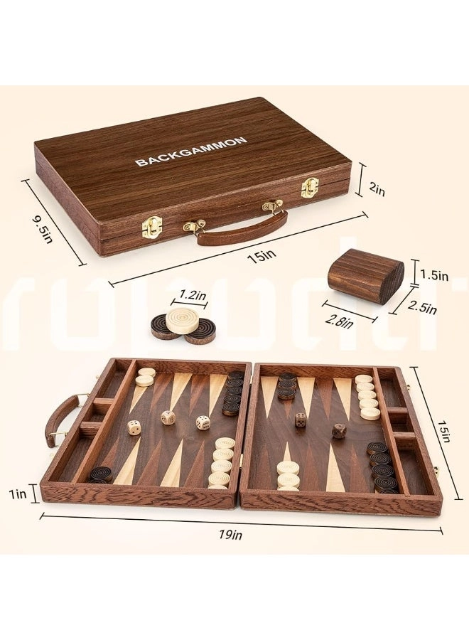 Backgammon - Sapele Wood Portable