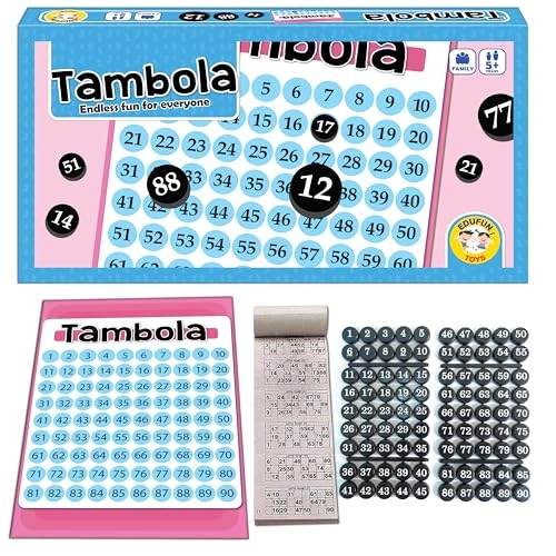 Edufun Toys Tambola - 600 Tickets 90 Number Tokens Age 5+