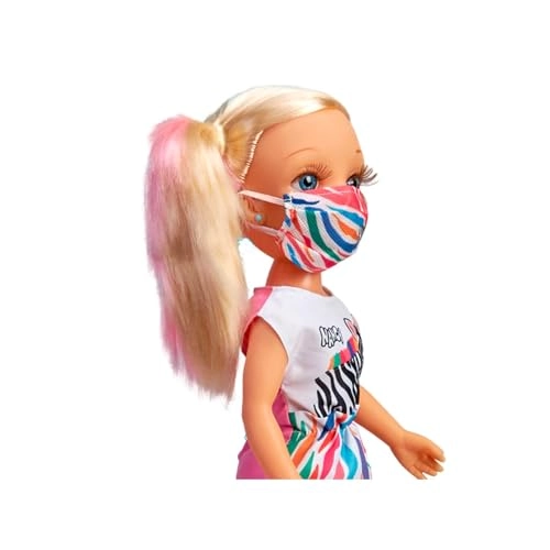 Nancy Fashion Doll - Blonde Colourful Zebra Print mask Ages 3+