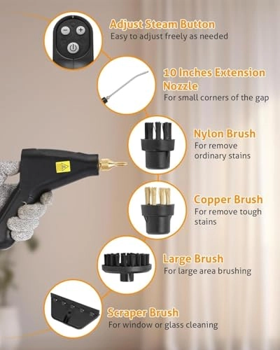 Handheld Pressurized Steam Cleaner - 3.5BAR 1.2 Liters