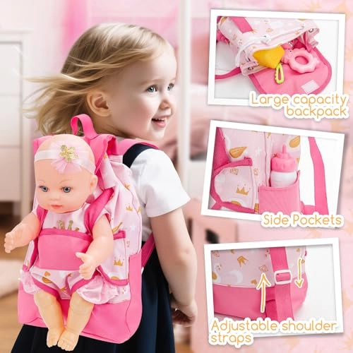 Baby Doll Play Set - 30 cm Plastic pink Ages 3+