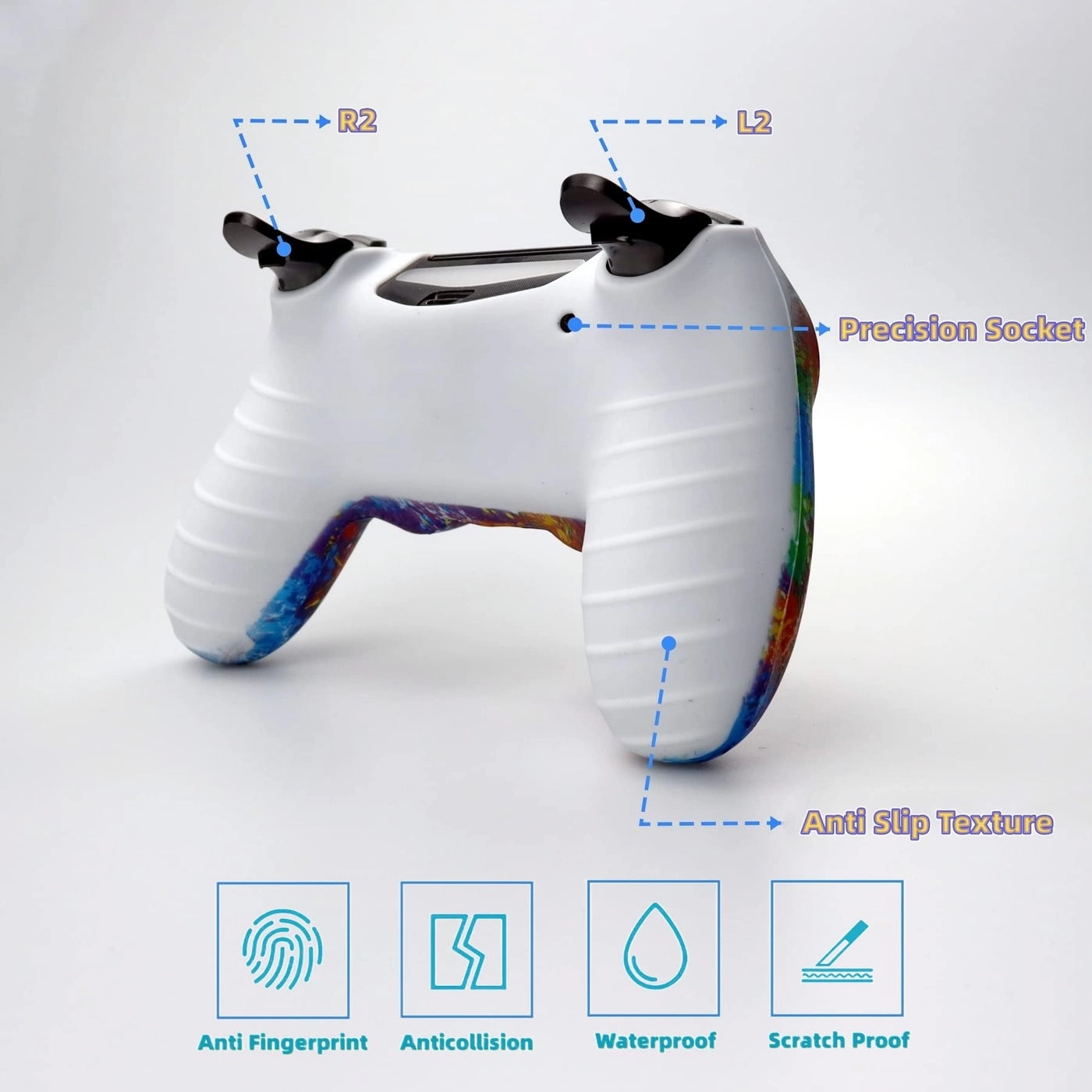 Silicone Skin Cover for Ps4 Controller Bundle