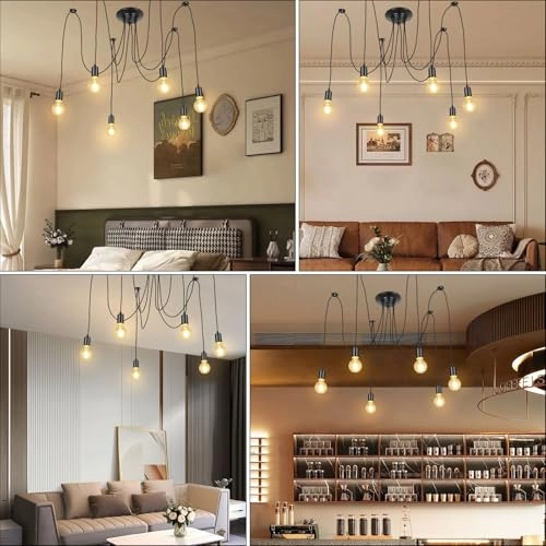 Spider Pendant Light - 4 Arms Colorful DIY Adjustable