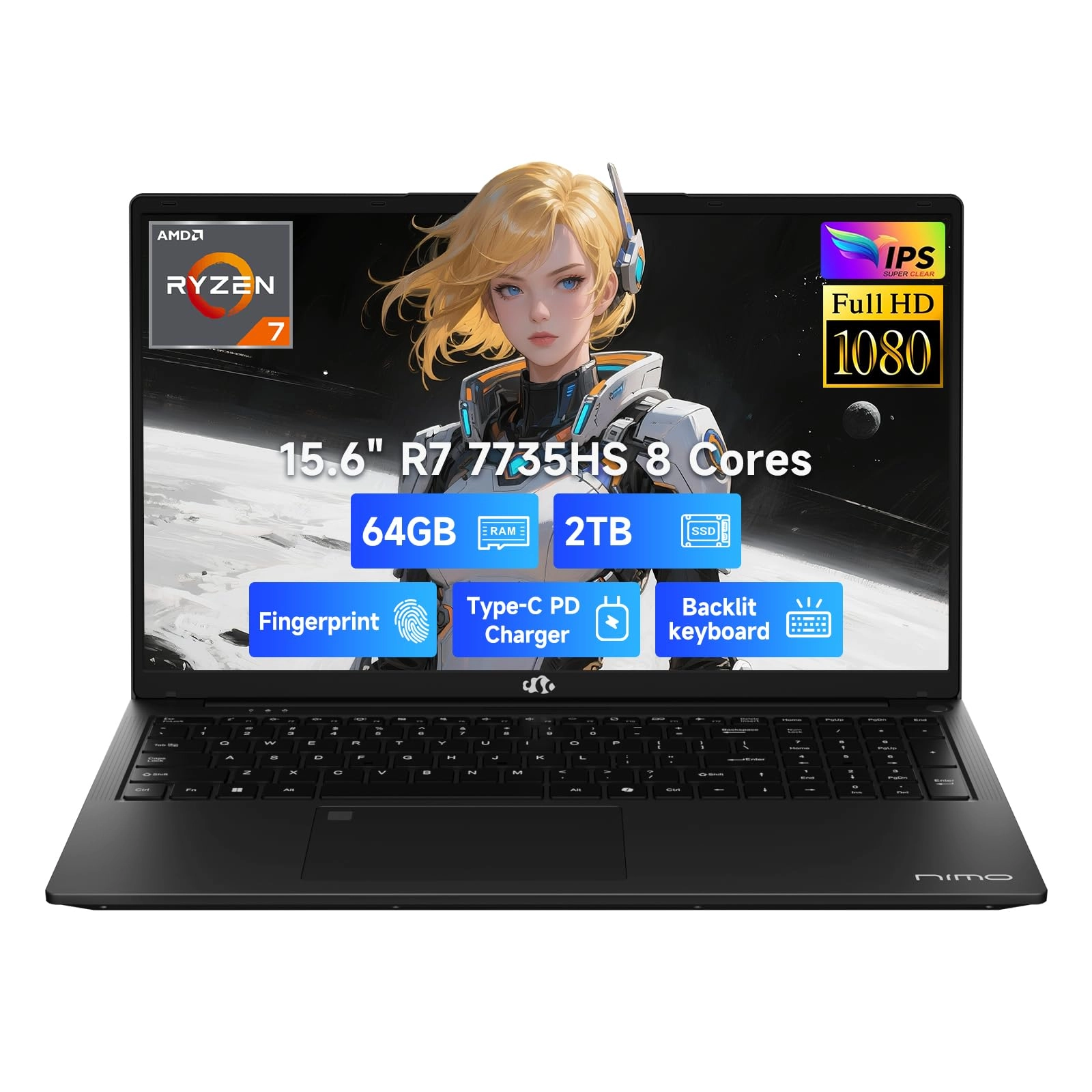 N159 - 15.6'' Ryzen 7 7735HS 64GB DDR5 2TB SSD