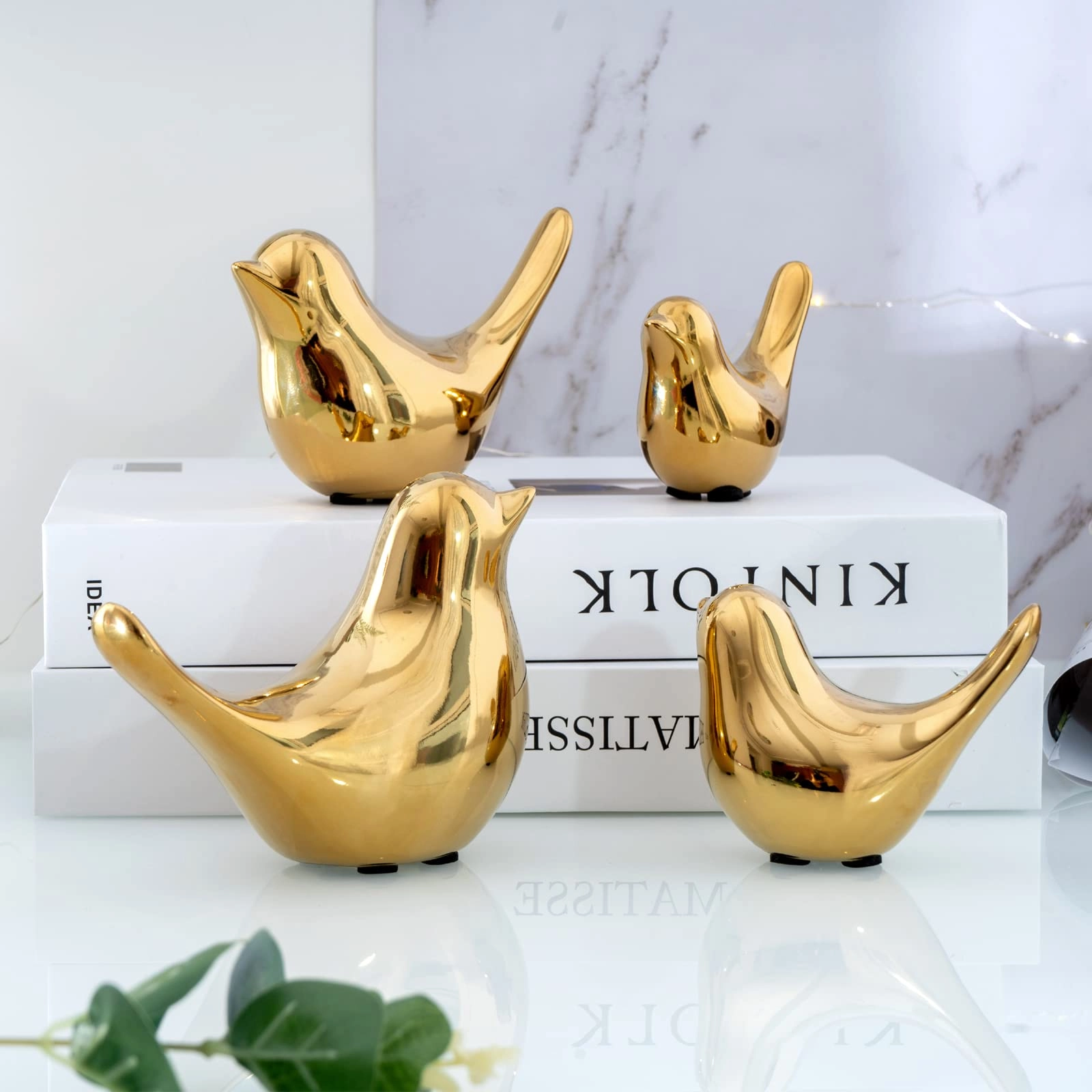 White Birds Statues - Ceramic