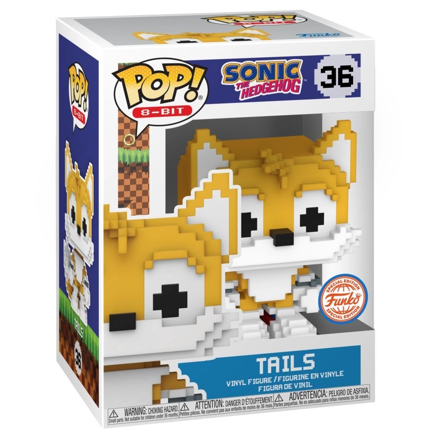 Pop! Games: 8-Bit Sonic Tails - Exclusive Vinyl Figures