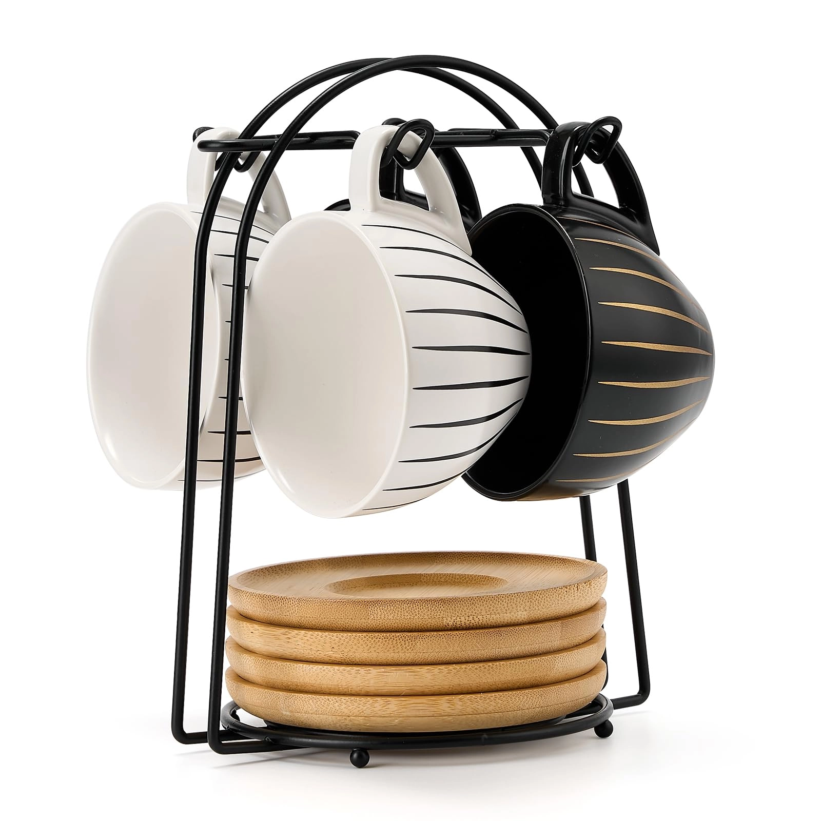 Luka Cappuccino Cup - 4 pcs - Classic Espresso Pattern - 237 ml