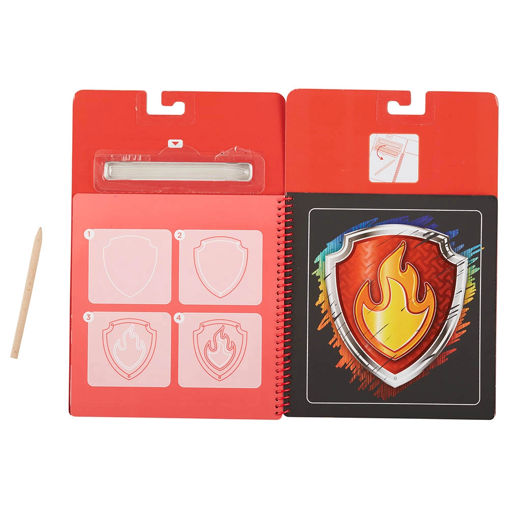Paw Patrol Scratch Art Pad - 10 Scratch Art scenes Spiral-bound