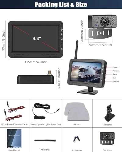 Wireless Reversing Camera Set - Night Vision Wireless