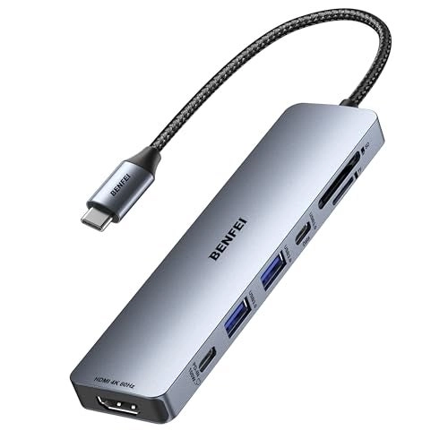 Benfei USB C HUB - 4K@60Hz 100W Power Delivery 10Gbps