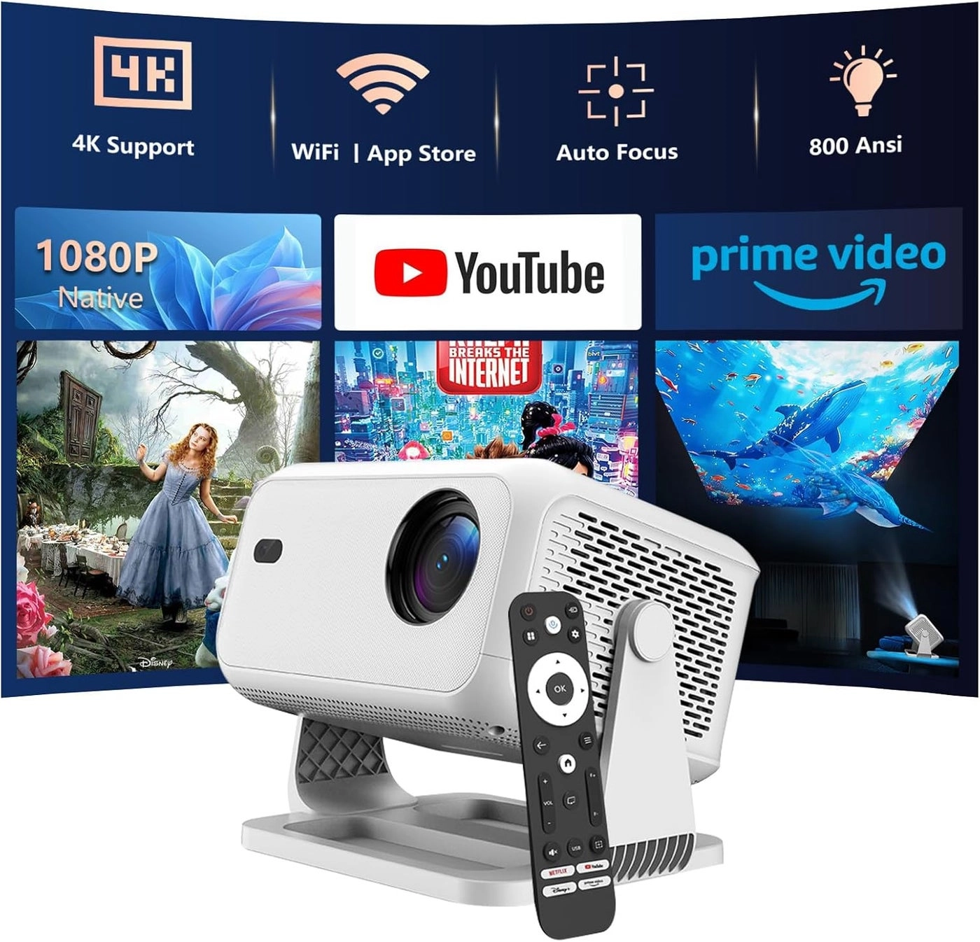 Smart Projector - 800 ANSI lumens 1920 x 1080