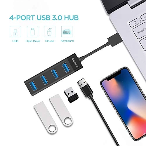 4-Port USB 3.0 Hub - Compact Size 5Gbps