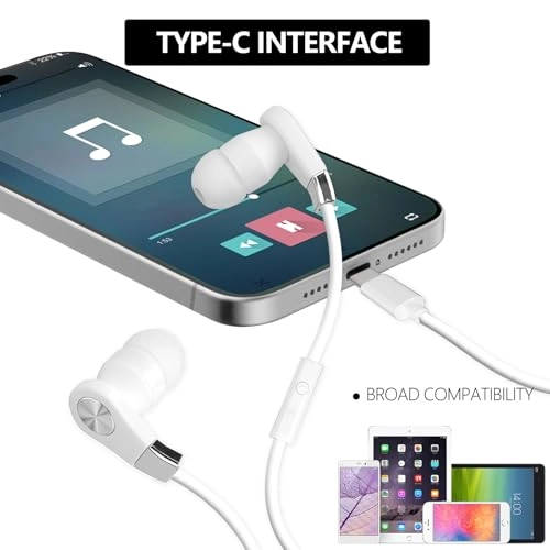USB C Headphones Wired Earbud