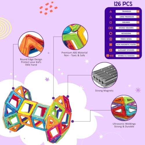 Magnetic Blocks Creative Thinking - 3 years+ 126 pieces