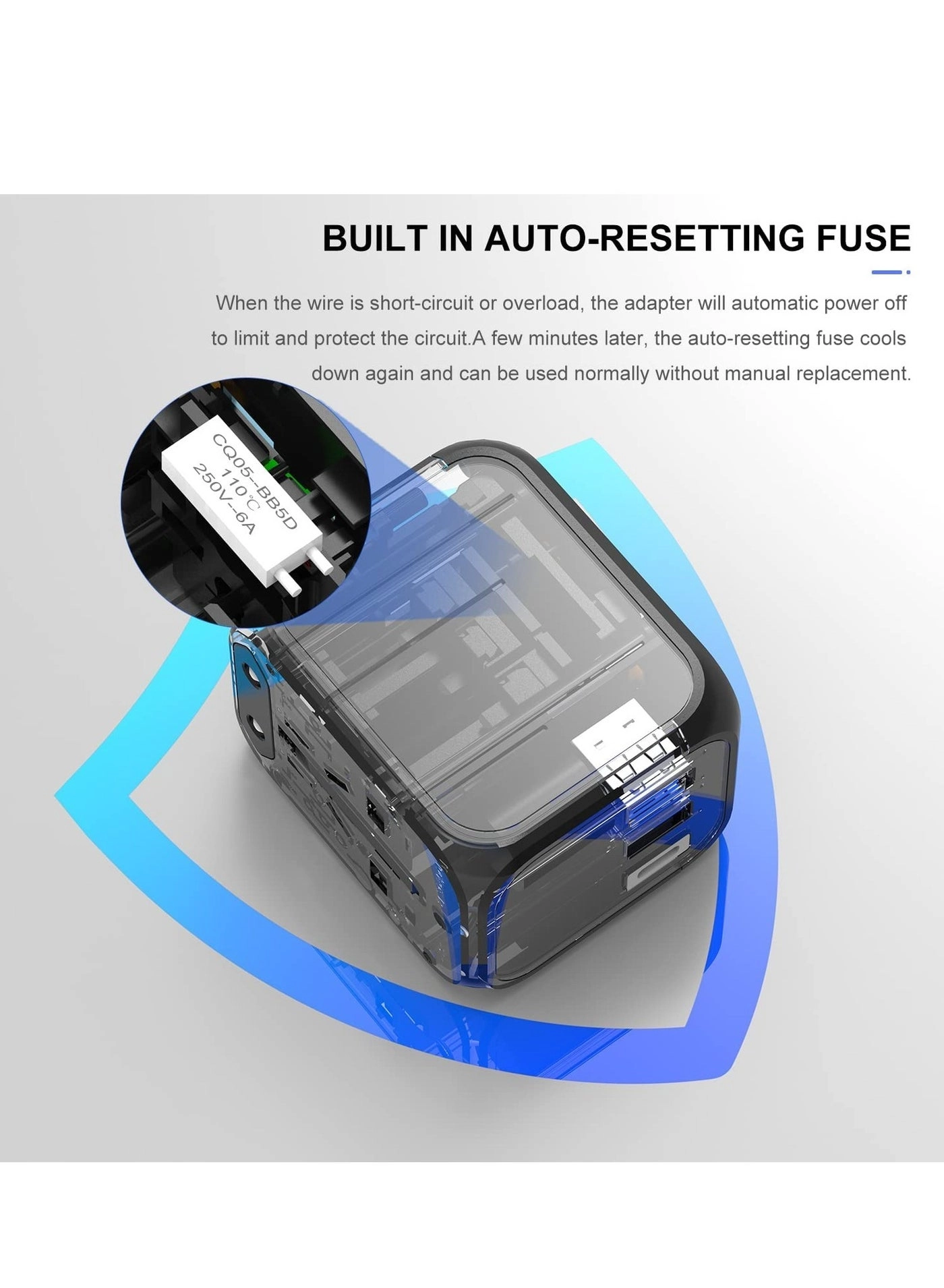Travel Adapter - British & European Connectors EU AU US 1500W