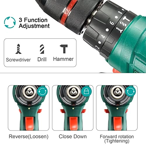 Cordless Drill Set - 2000 Milliamp Hours