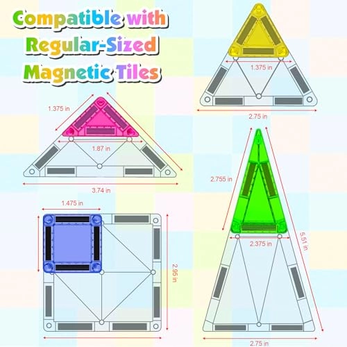 Mini Magnetic Tiles - Magnetic Tiles 40 pcs