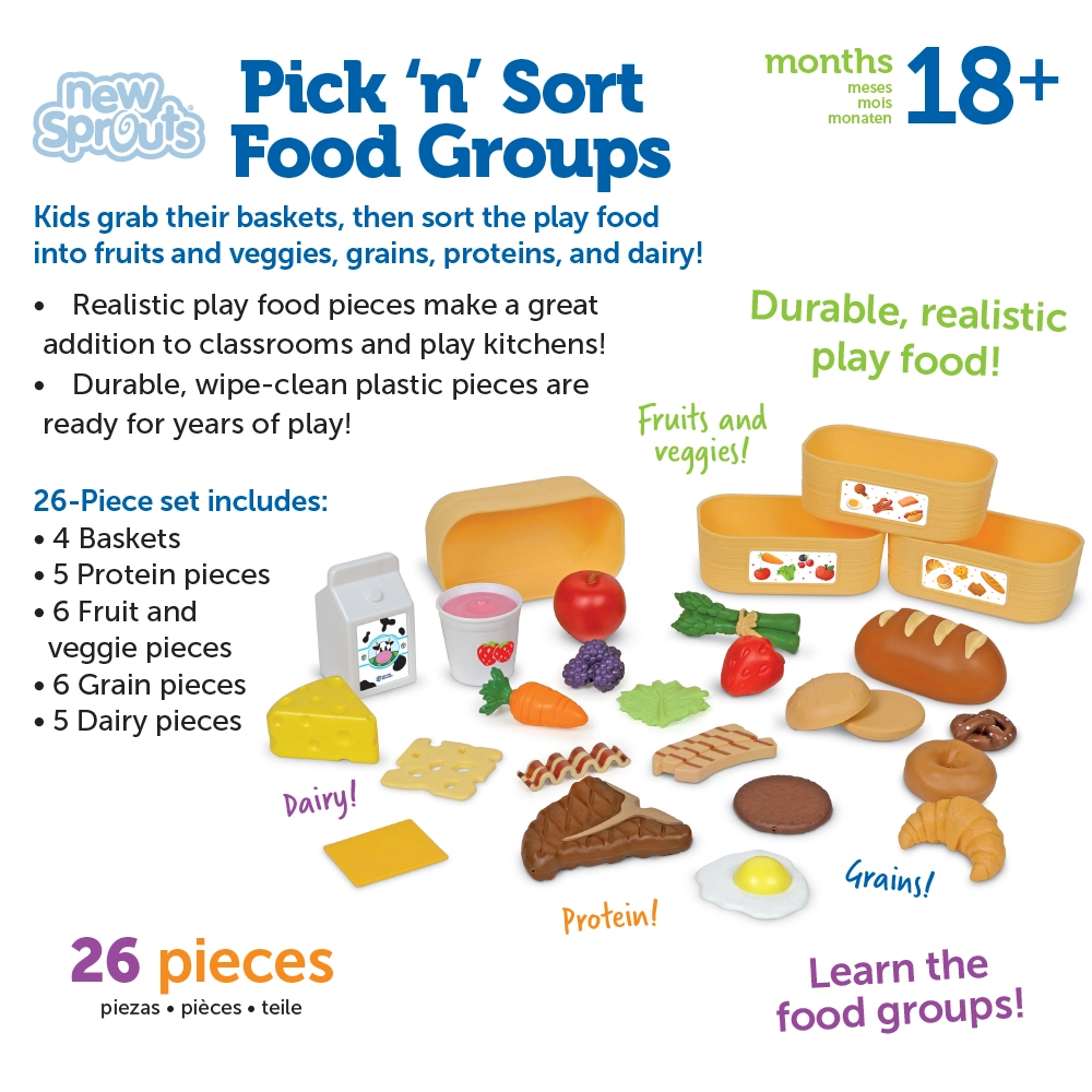 Sprouts Pick 'n' Sort Food Groups - 18 months 26 pieces