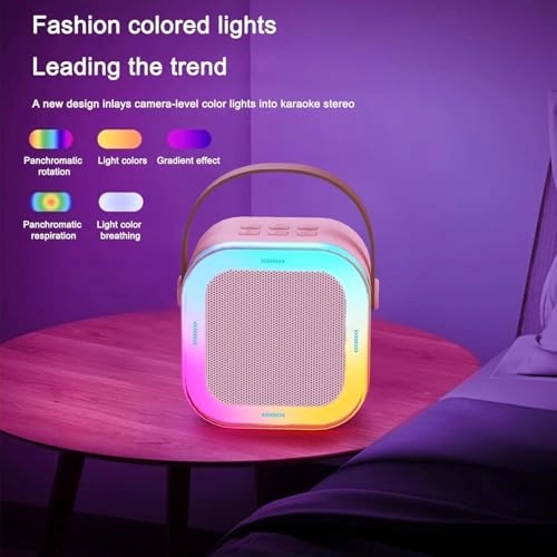 Rechargeable Wireless Mini Portable Bluetooth Karaoke Machine - Multicolor