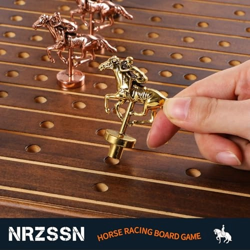 Horse Race Board Game - 11 Horses 4 Dice Solid Wood