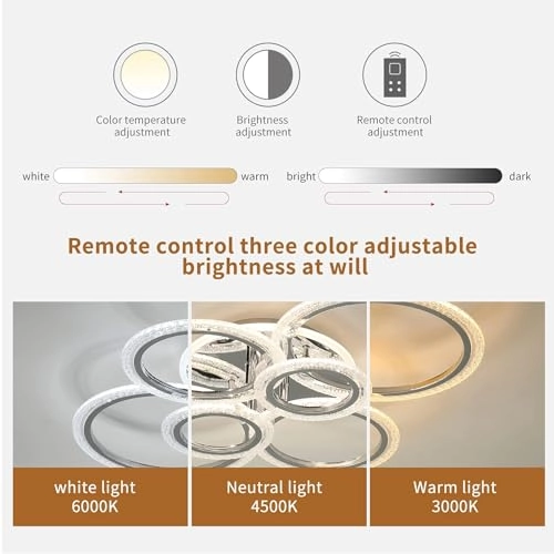 LED Ceiling Light - 3000K-6000K Dimmable