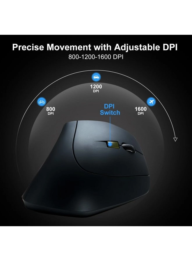 Ergonomic Vertical Optical Mouse - Wireless