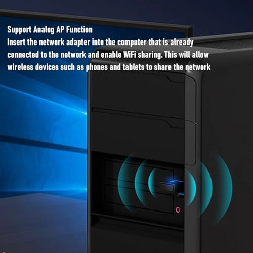 WiFi 6 USB Adapter - dual band (2.4GHz + 5GHz) USB 2.0 WiFi6 (802.11ax)