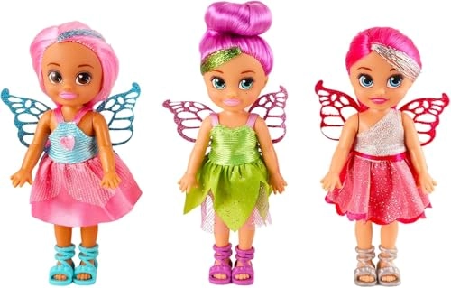 Sparkle Girlz fairy dolls - 3 Pack + princess create a face sticker book + Luna and the Cloud Elves door hanger