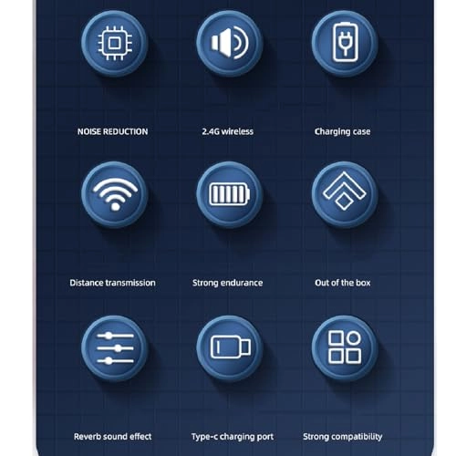 tqy1z3729n Wireless Microphone - 2.4GHz Omnidirectional 8-10 Hour Battery