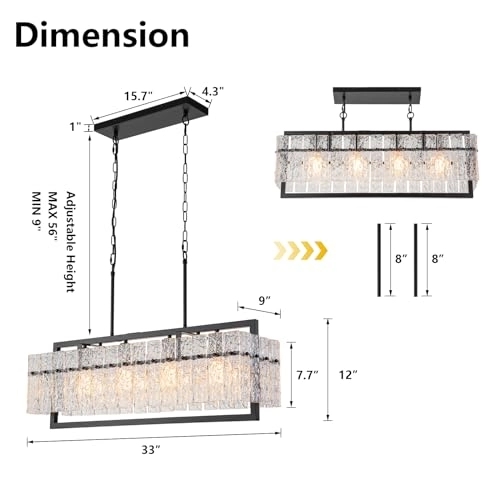 Large Rectangular Chandeliers