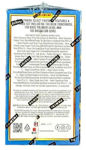 Select Football - 4 Cards per Pack 6 Packs per Box