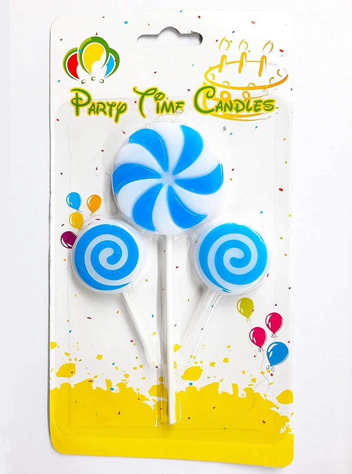 Party Time Trading LLC Spiral Shiny Candles - 3-Pieces Birthday
