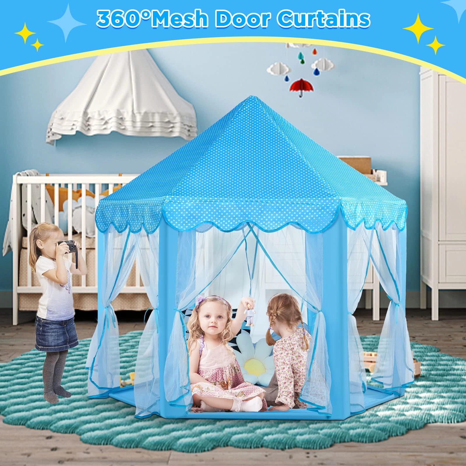 Princess Tent - 55 x 53 inches Pink