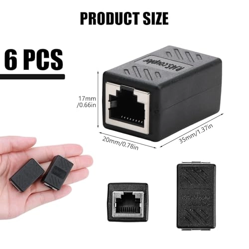 RJ45 Coupler - 10Gbps Female to Female Pack