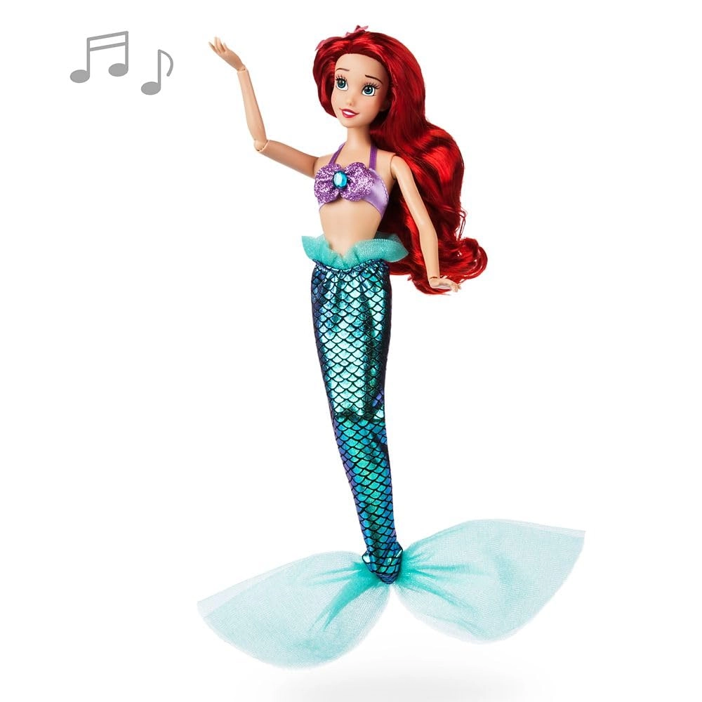 Ariel Singing Mermaid Doll - Shimmering Costume Organza Tail Ages 3+