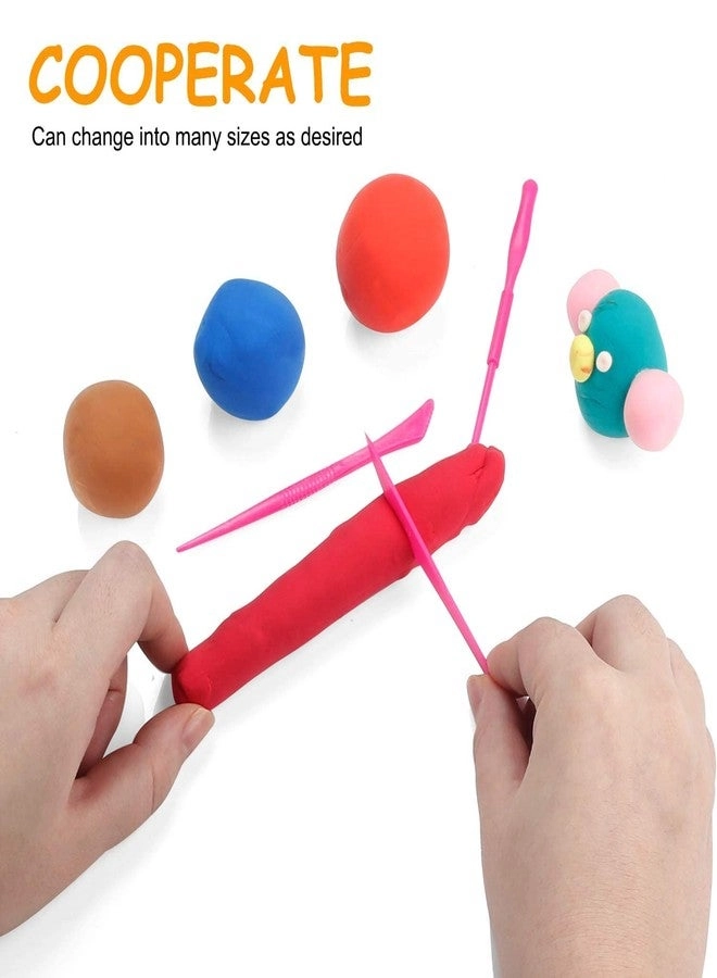 PT Air Dry Clay + Eraser + Glitter + Popsicle Sticks + Stickers - 12 pc