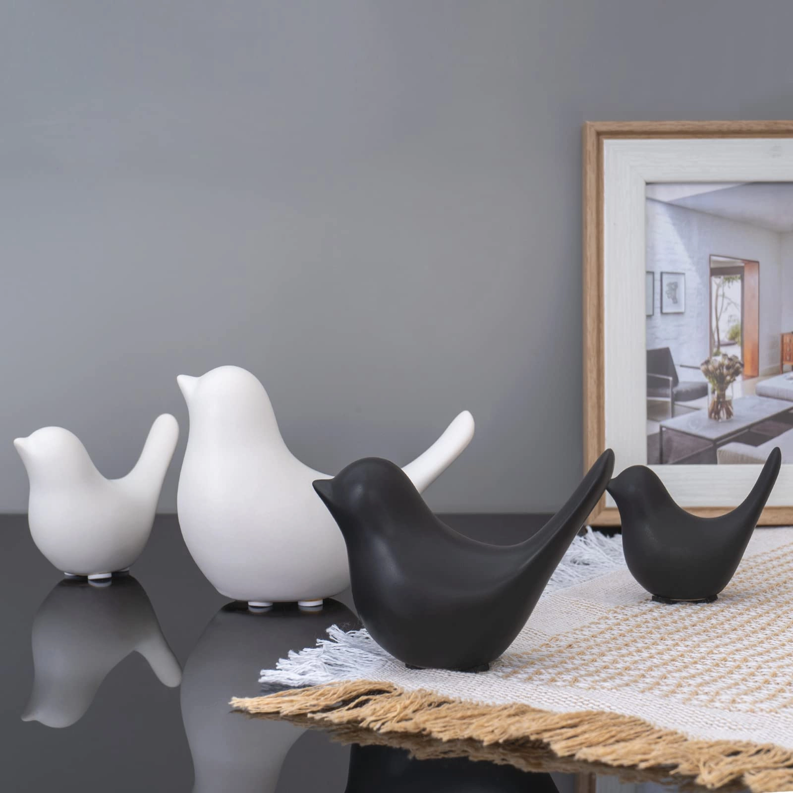 White Birds Statues - Ceramic
