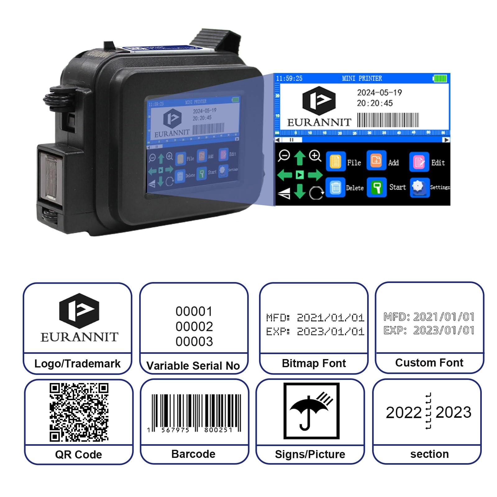 Mini Handheld Inkjet printer XMINI