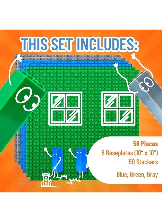 Classic Baseplates - 56 pcs